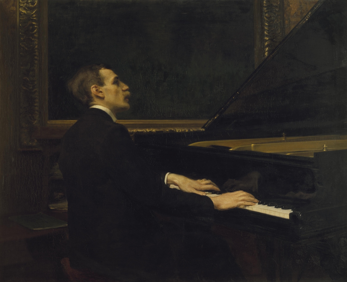 Wilhelm Stenhammar. Oljemålning av Robert Thegerström 1900. (Statens porträttsamlingar, Gripsholm)